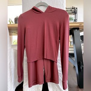 2 pc Women’s Danskin Workout Set - Dusty Rose Ribbed Crop Top and Biker Shorts